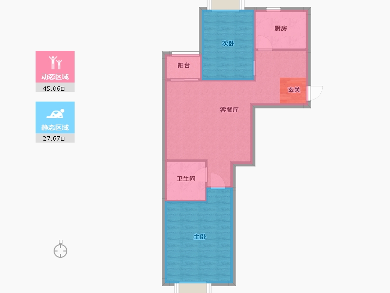 山东省-青岛市-宜昌馨苑-65.82-户型库-动静分区