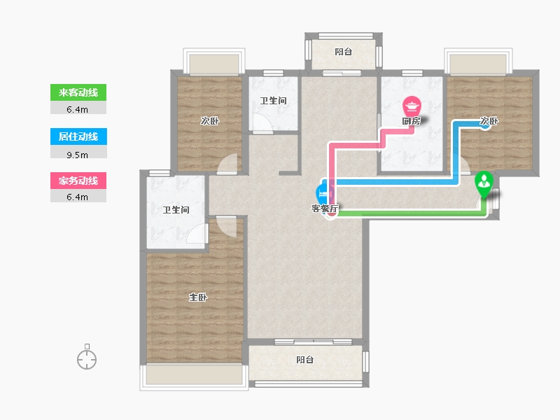 湖北省-武汉市-常青壹号-122.50-户型库-动静线