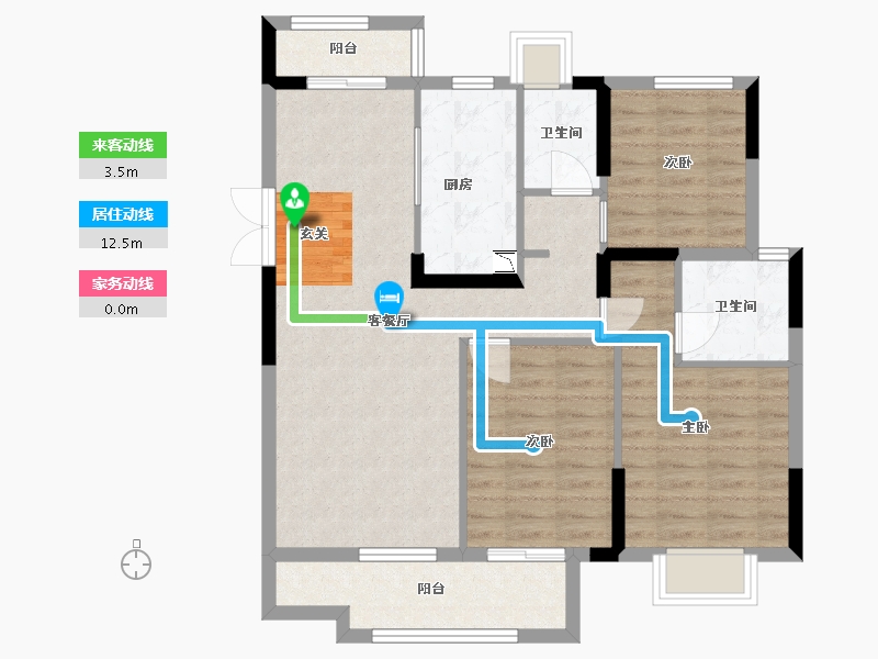 湖北省-武汉市-融侨方圆-87.80-户型库-动静线