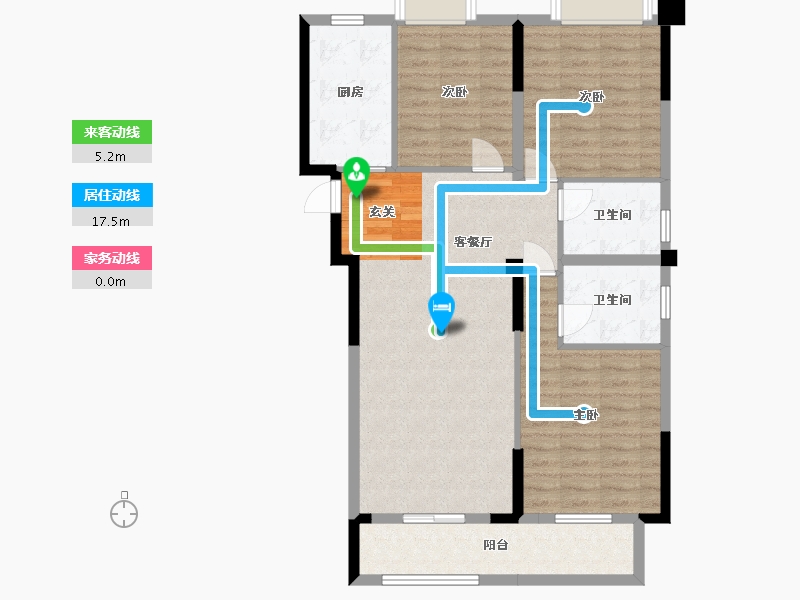 湖北省-武汉市-宝业星毓府-97.39-户型库-动静线