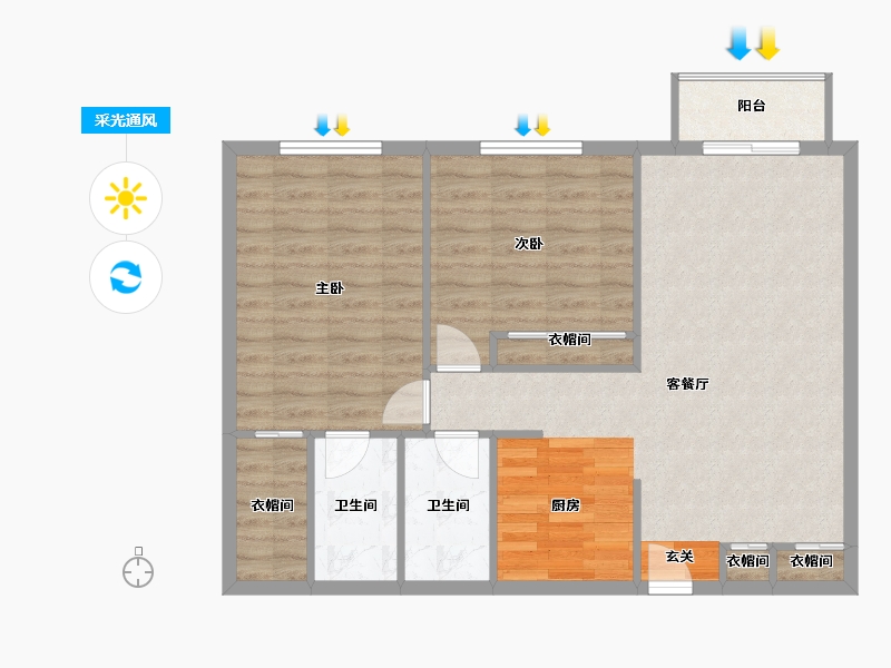 Florida-Miami-Dade-Beverly Hills Apartments-83.03-户型库-采光通风