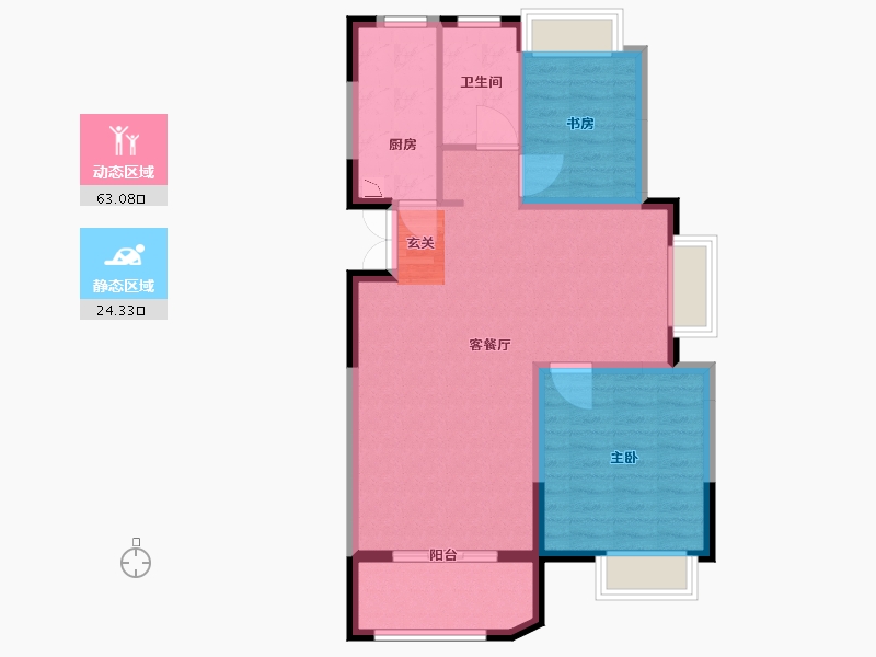 山东省-烟台市-金浦御龙湾-78.99-户型库-动静分区