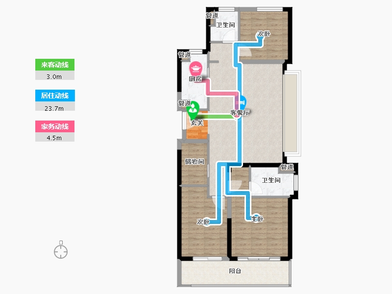 江苏省-南京市-云逸都荟花园西区-95.00-户型库-动静线