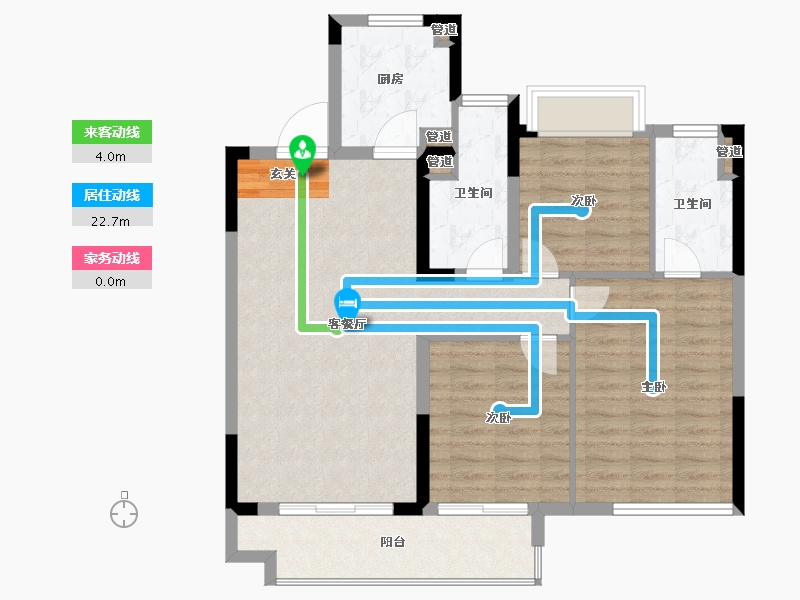 江苏省-南京市-水沐云筑-92.01-户型库-动静线