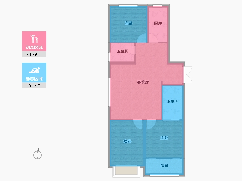 山东省-潍坊市-恒信御峰-78.36-户型库-动静分区