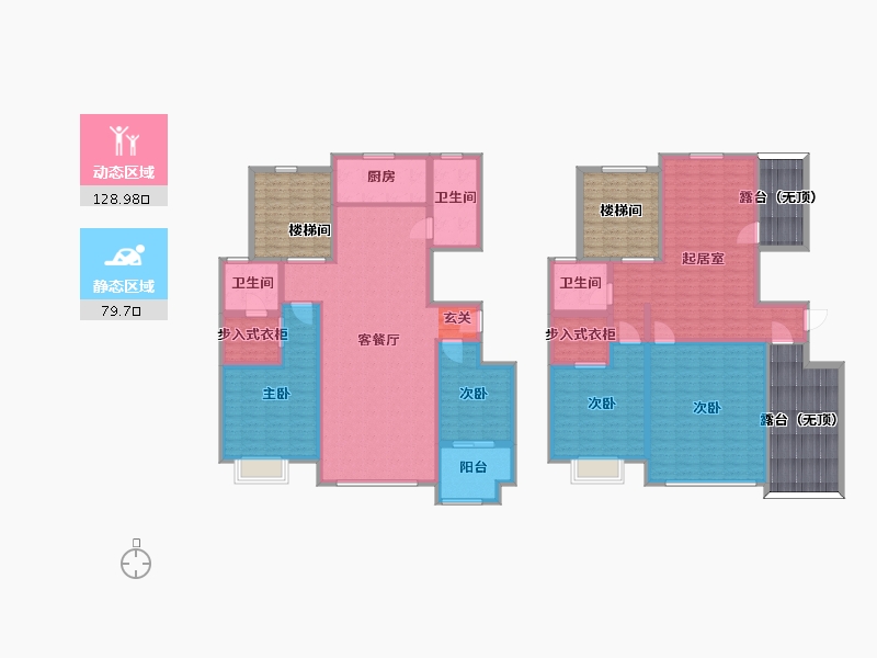 山东省-淄博市-金润・香榭大厦-230.01-户型库-动静分区