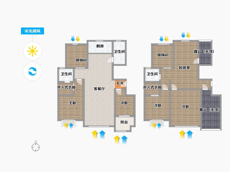 山东省-淄博市-金润・香榭大厦-230.01-户型库-采光通风