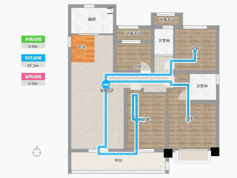 浙江省-舟山市-碧桂园・翡丽湾-109.94-户型库-动静线