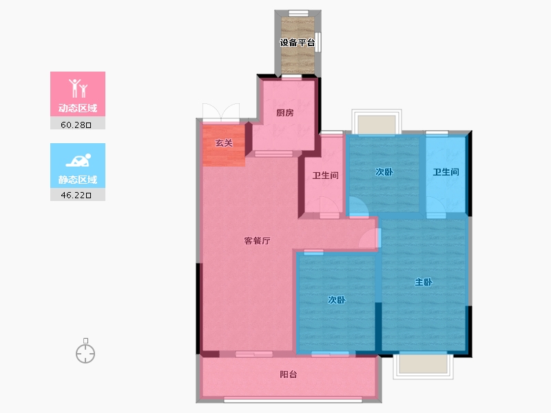 江苏省-常州市-美的・翰林府-97.37-户型库-动静分区