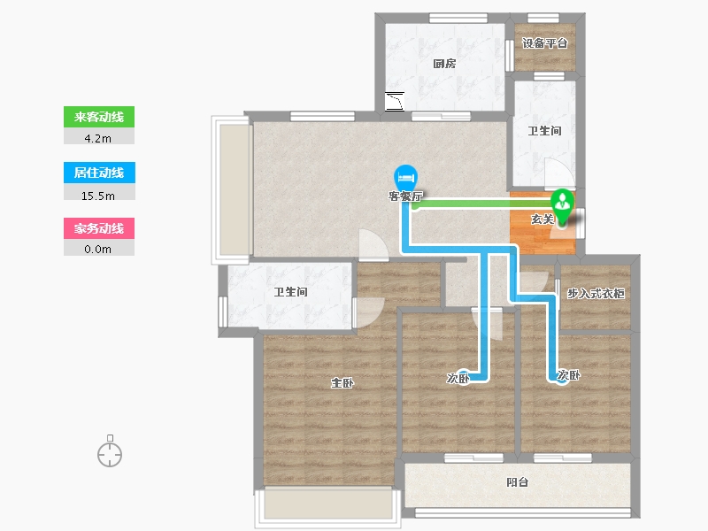 浙江省-舟山市-沁润公寓-94.07-户型库-动静线