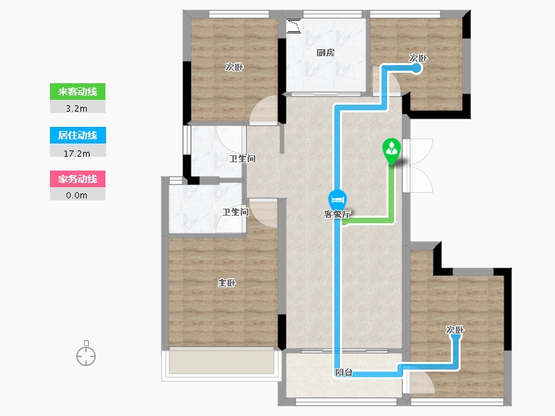 辽宁省-葫芦岛市-国鸿锦悦府-94.40-户型库-动静线