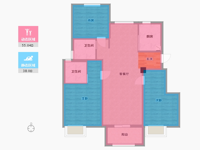 浙江省-舟山市-都会之光小区-82.27-户型库-动静分区