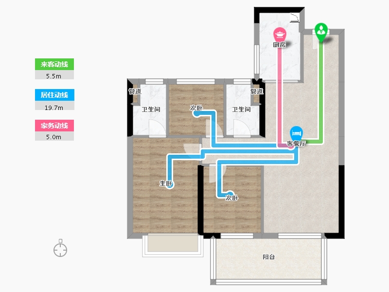 广西壮族自治区-南宁市-奥园瀚德棠悦府-79.04-户型库-动静线