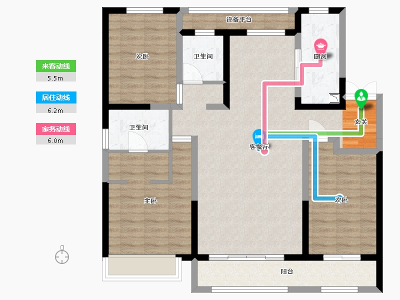 内蒙古自治区-包头市-中国铁建・景晟学府-101.47-户型库-动静线