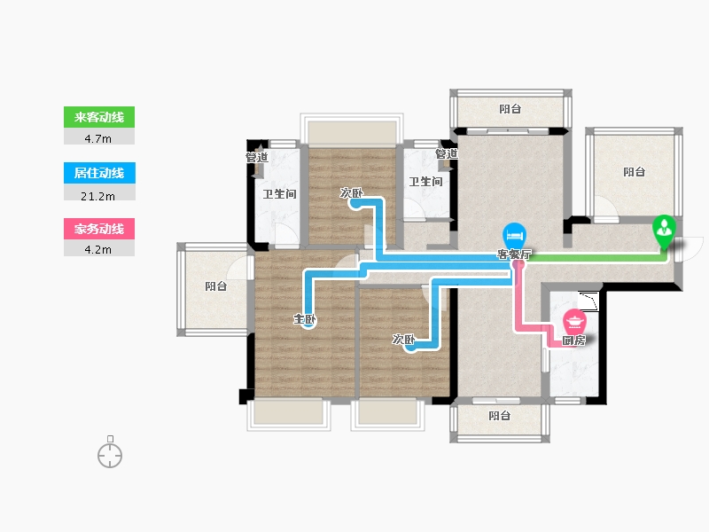 广西壮族自治区-南宁市-冠利幸福苑-101.10-户型库-动静线