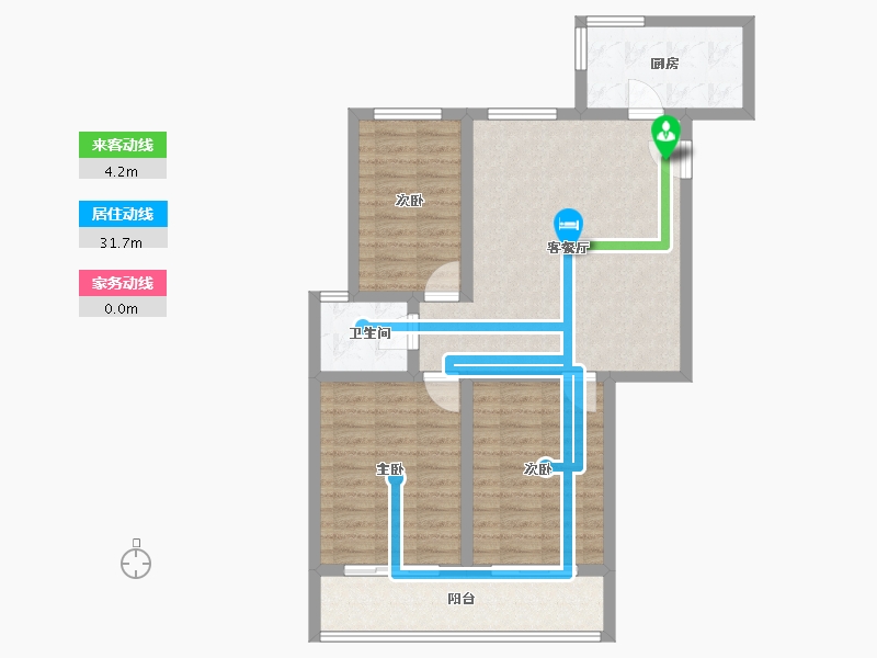 江苏省-南通市-裕丰广场-87.99-户型库-动静线