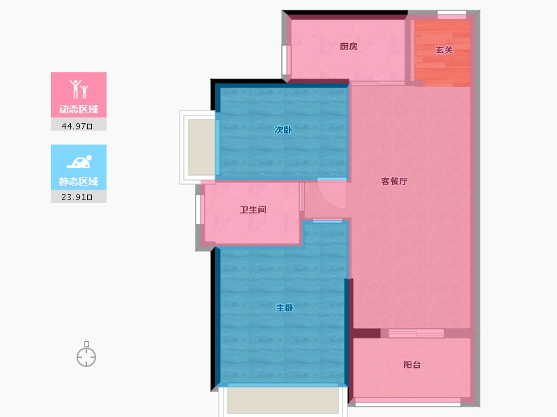 广东省-肇庆市-富力・尚悦居-61.92-户型库-动静分区