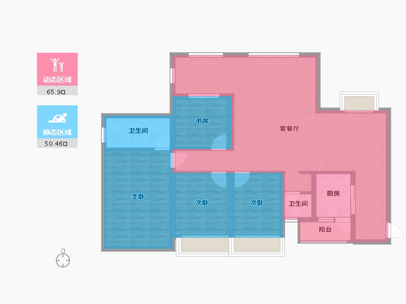 四川省-南充市-悦湖郡-104.00-户型库-动静分区