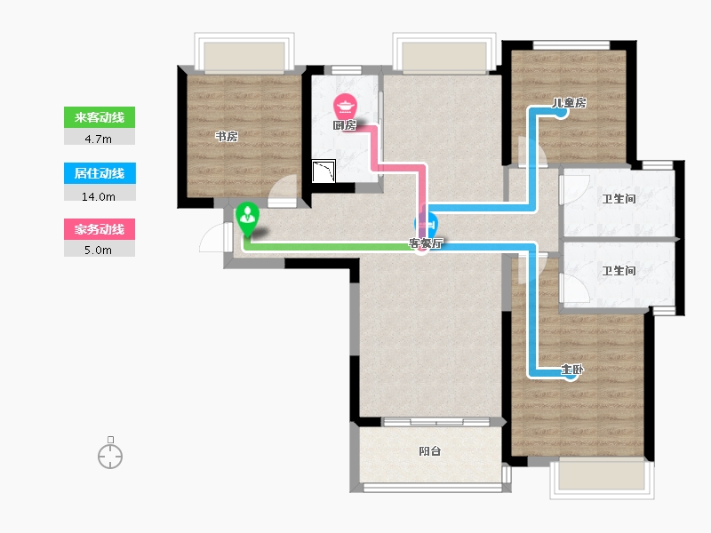 湖北省-武汉市-武地融创御央首府-92.80-户型库-动静线