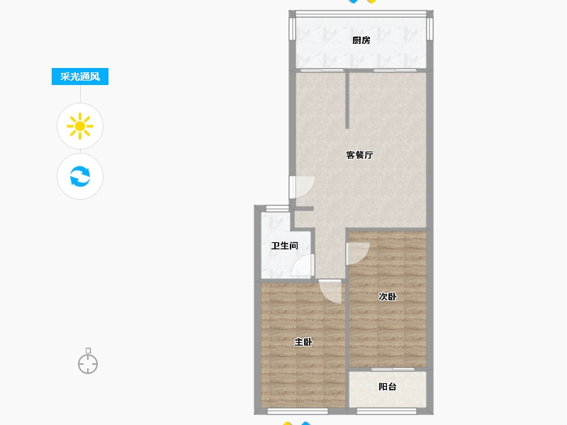 陕西省-西安市-航天小区-73.80-户型库-采光通风