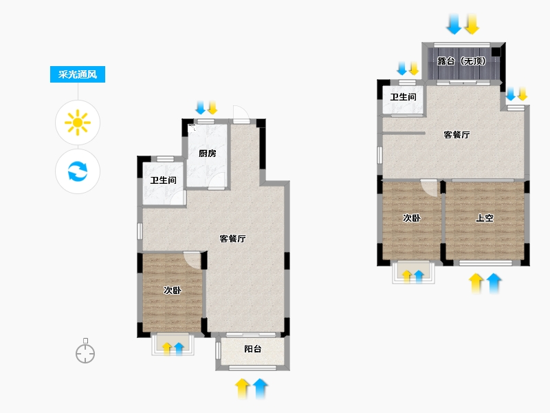 湖北省-武汉市-武建龙樾上城-117.73-户型库-采光通风