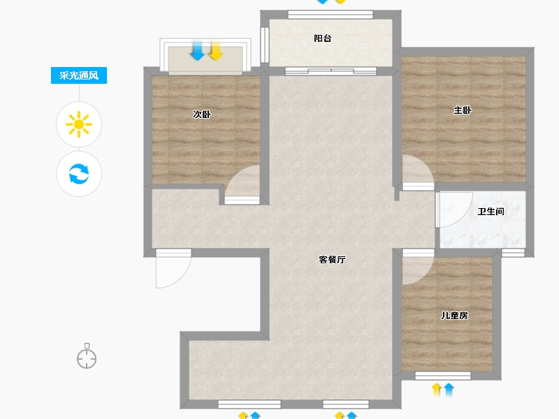 河南省-许昌市-万象城-87.01-户型库-采光通风