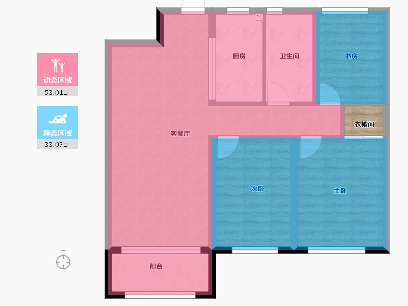 黑龙江省-哈尔滨市-华润置地・熙云府-78.94-户型库-动静分区