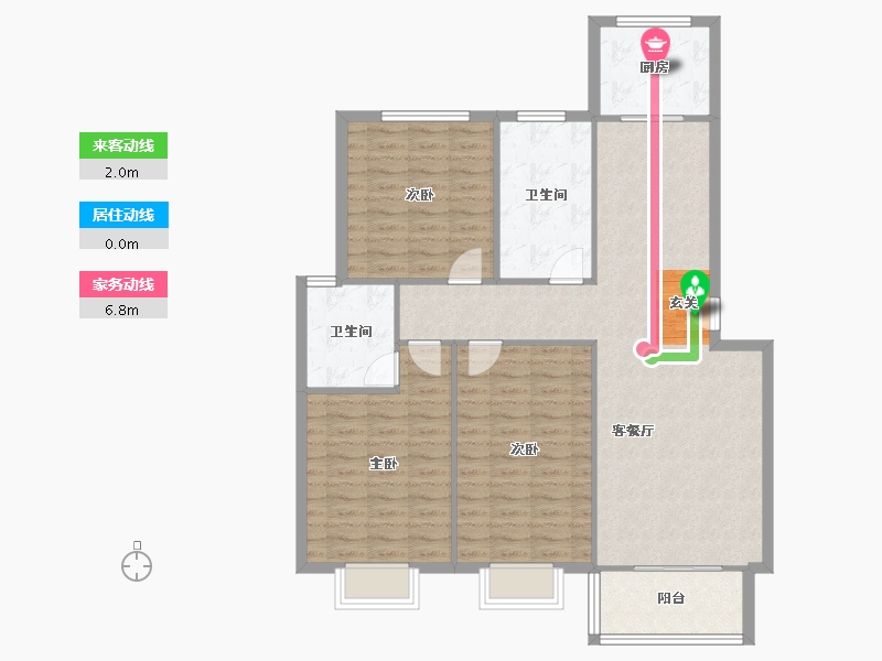 山西省-太原市-老年公寓-111.22-户型库-动静线