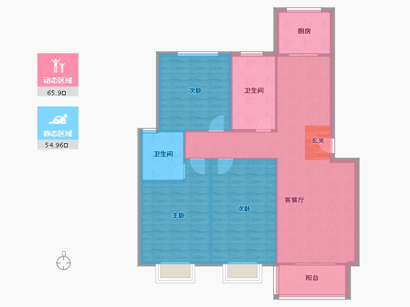 山西省-太原市-老年公寓-111.22-户型库-动静分区