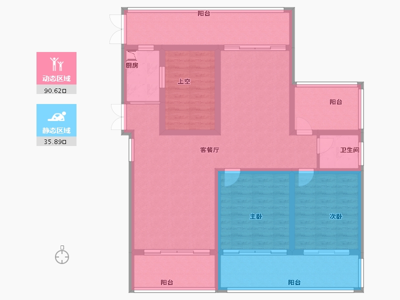 青海省-海南藏族自治州-观澜湖上东区Ⅱ区-112.80-户型库-动静分区