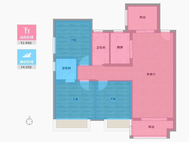 青海省-海南藏族自治州-保利中央海岸-77.16-户型库-动静分区