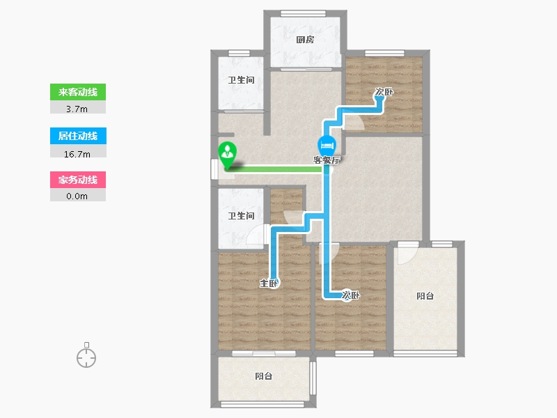 浙江省-宁波市-荣安花园-97.32-户型库-动静线