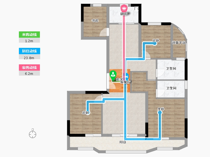 浙江省-嘉兴市-金昌香湖印-106.53-户型库-动静线