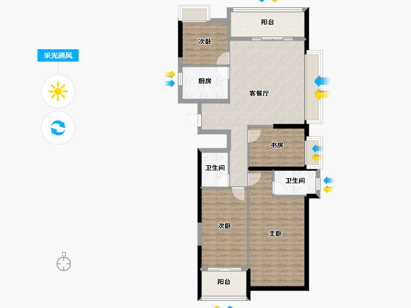 福建省-三明市-城投广场-107.51-户型库-采光通风