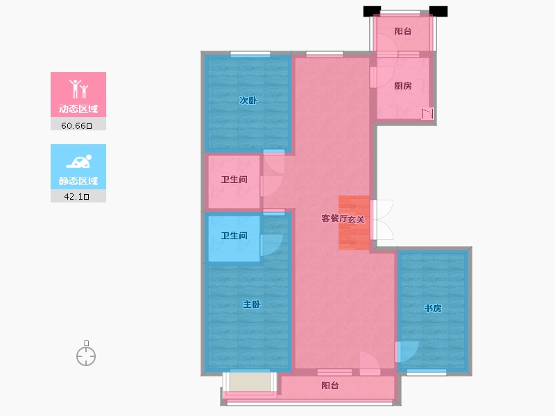 吉林省-长春市-新星宇摩登公园-90.20-户型库-动静分区