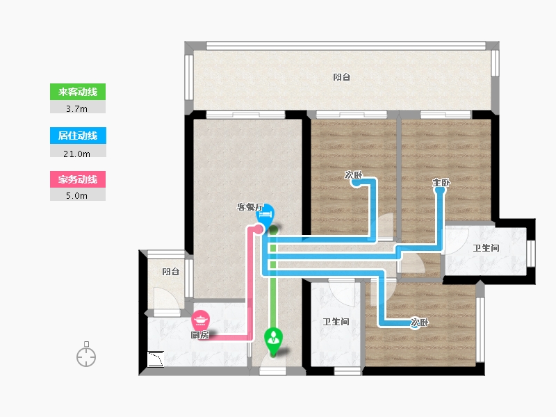 青海省-海南藏族自治州-金地・海南自在城-85.07-户型库-动静线