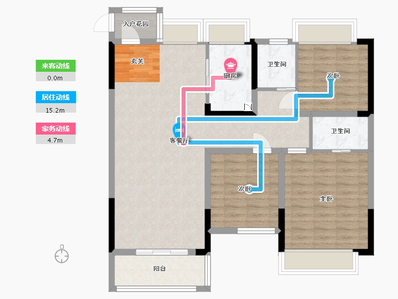 江西省-吉安市-滨江・星悦湾-94.64-户型库-动静线