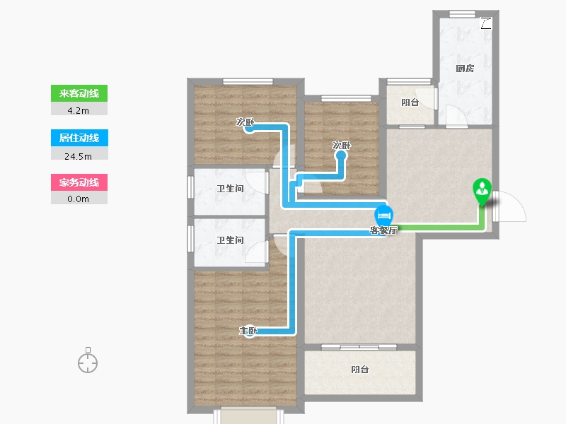 湖南省-长沙市-恒大揽湖苑-99.59-户型库-动静线