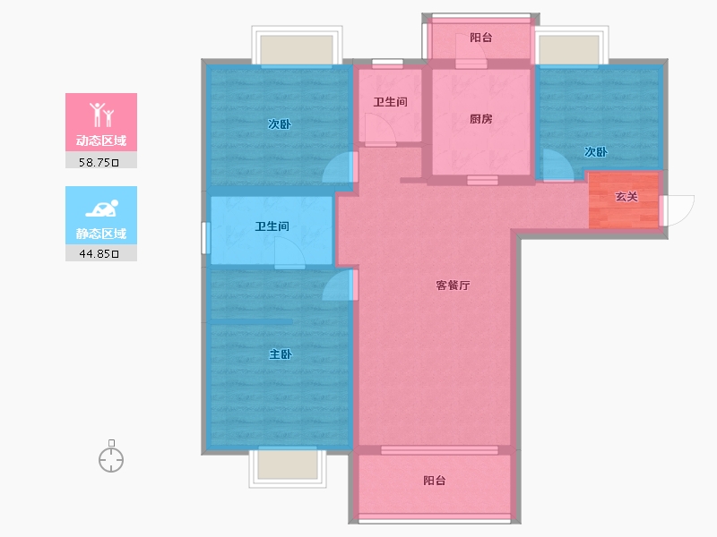 云南省-昆明市-万科・公园城市-92.00-户型库-动静分区