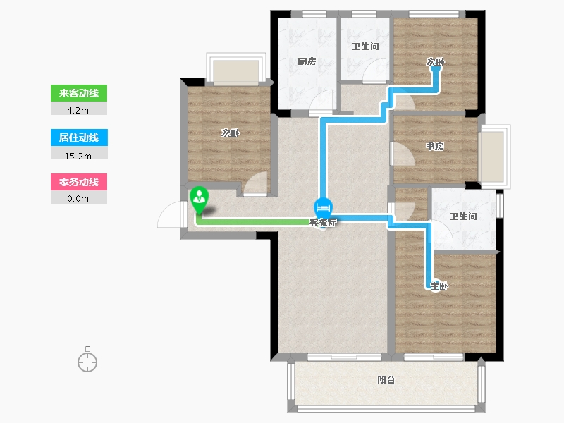 湖南省-长沙市-新城和樾-97.27-户型库-动静线