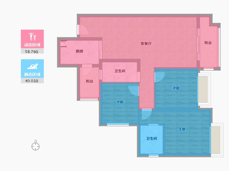 四川省-眉山市-领地花语二期-87.58-户型库-动静分区