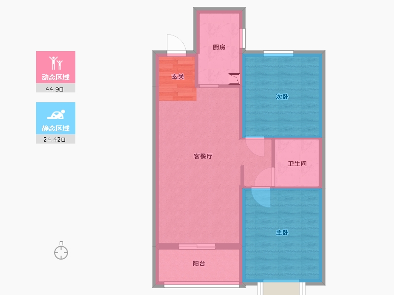 山西省-晋中市-晋中阳光城・文澜府-61.72-户型库-动静分区