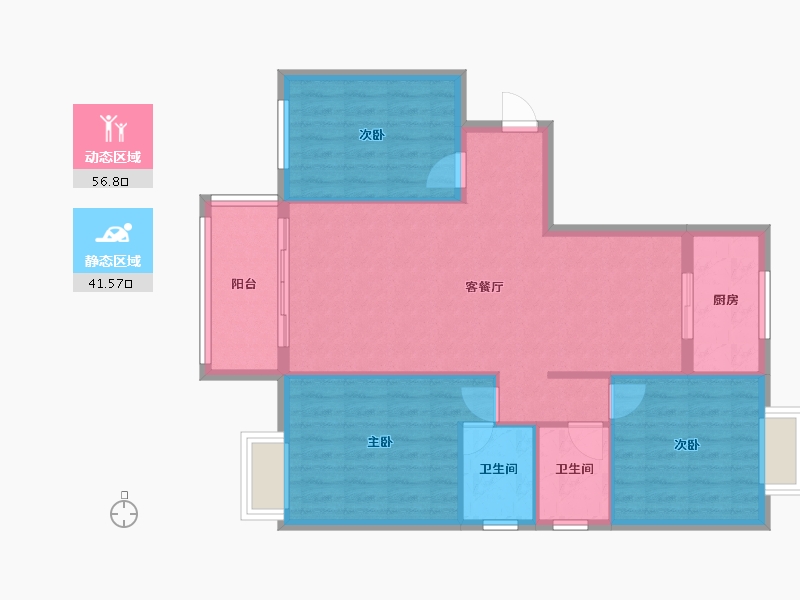 广东省-广州市-天河区东环商务中心-89.73-户型库-动静分区