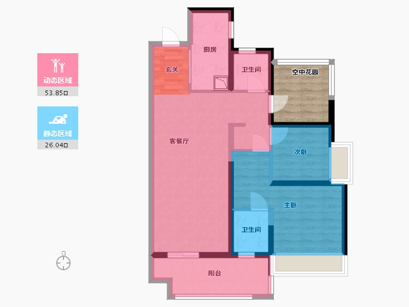 广东省-湛江市-保利・海上大都汇-76.52-户型库-动静分区