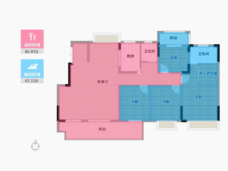 江苏省-无锡市-弘阳昕悦府-129.00-户型库-动静分区