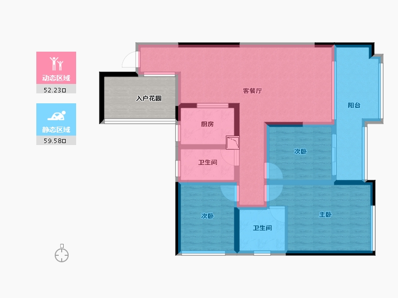 湖南省-长沙市-浏阳利通太悦城-108.00-户型库-动静分区