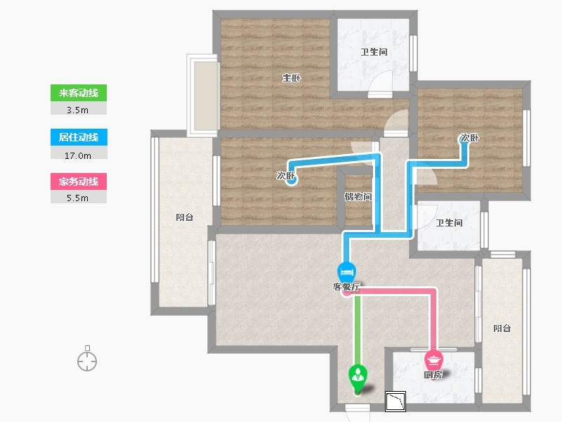 湖北省-宜昌市-刘家最还建小区-102.68-户型库-动静线