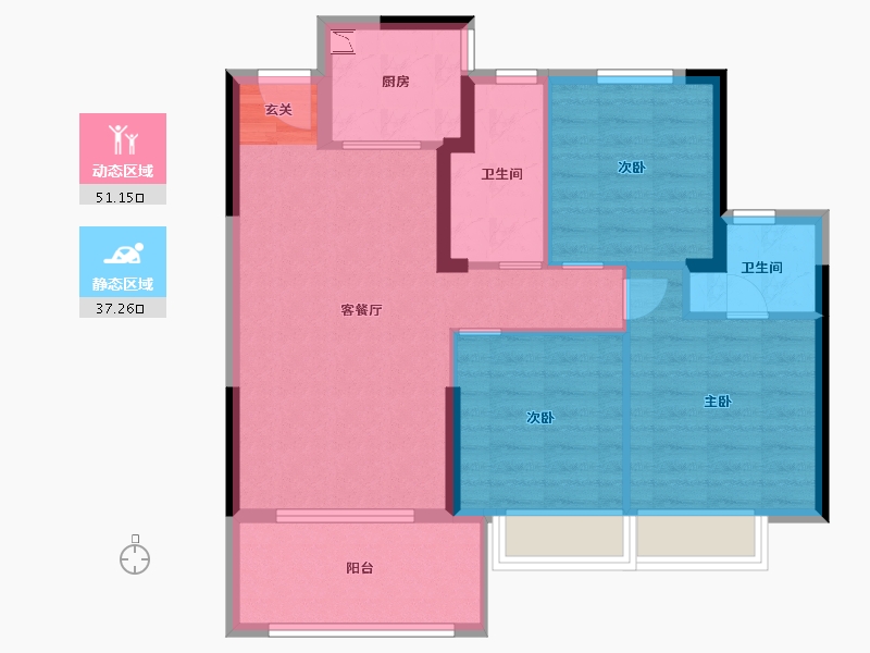 江西省-九江市-中辉御龙湾-79.20-户型库-动静分区