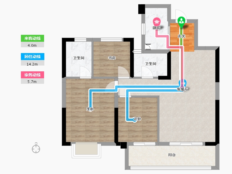 江西省-九江市-新旅・明樾府-79.20-户型库-动静线