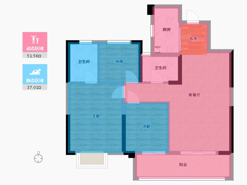 江西省-九江市-新旅・明樾府-79.20-户型库-动静分区